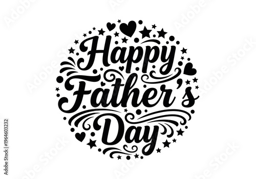 Happy Fathers Day celebration greeting card design element