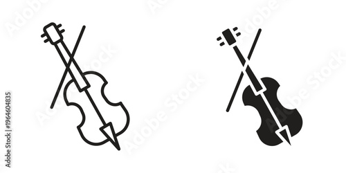 Cello icons Black symbol on transparent background. EPS10