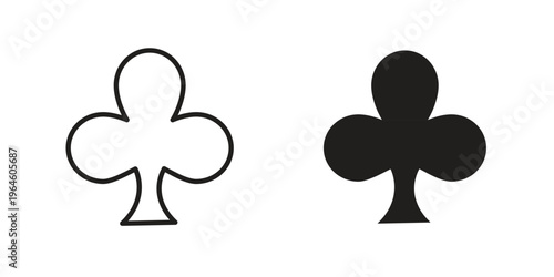 Club icons Black symbol on transparent background. EPS10