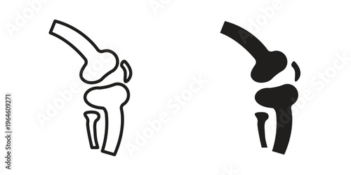 Joint icons Black symbol on transparent background. EPS10