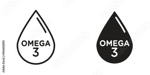 Omega icons Black symbol on transparent background. EPS10