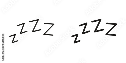 Snooze icons Black symbol on transparent background. EPS10