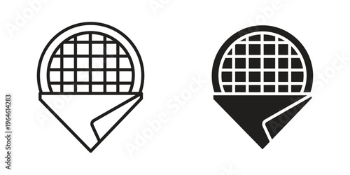 Stroopwafel icons Black symbol on transparent background. EPS10