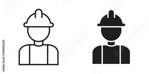 User helmet safety icons Black symbol on transparent background. EPS10