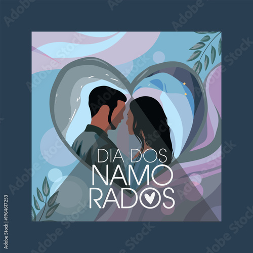 A couple in love on valentine's day