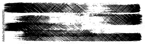 Horizontal brush strokes with crosshatch texture in vintage engraving style