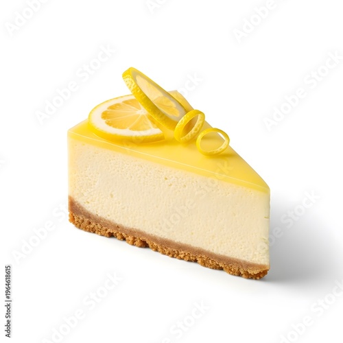 Slice of Lemon Cheesecake with Citrus Slices on Top