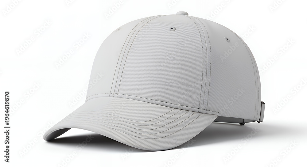 Fototapeta premium White baseball cap mockup isolated blank customizable apparel design hat mockup mockup cap hat template fashion clothing baseball front sport isolated blank