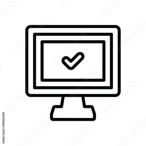 Computer monitor check Icon