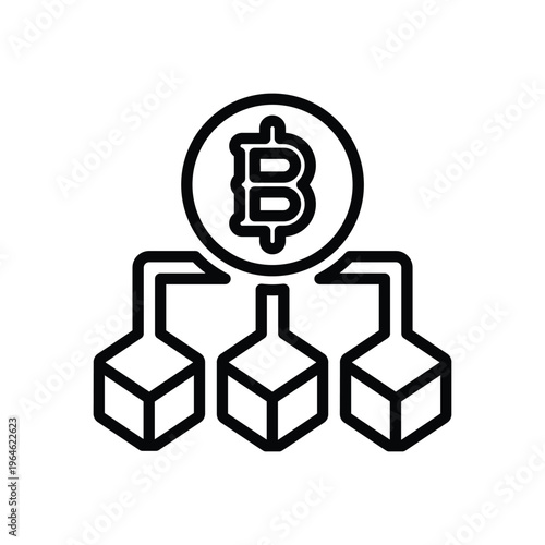 Crypto currency block chain Icon