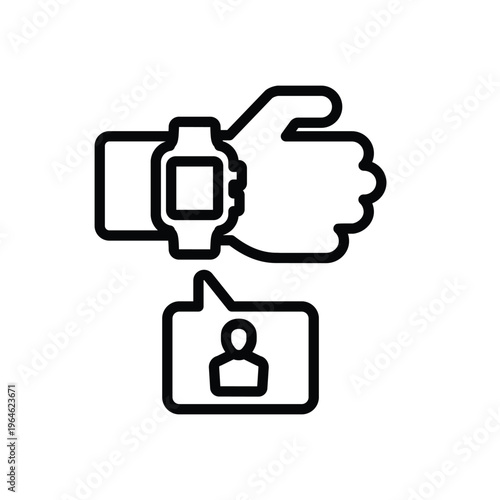 Smart watch hologram Icon