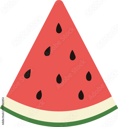 Standing triangular watermelon slice