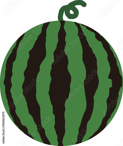 Whole striped watermelon