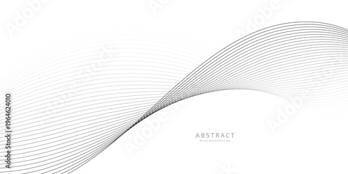 abstract creative black white blend wave line design for banner poster.