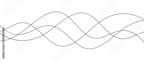 abstract creative four wave lines banner background.