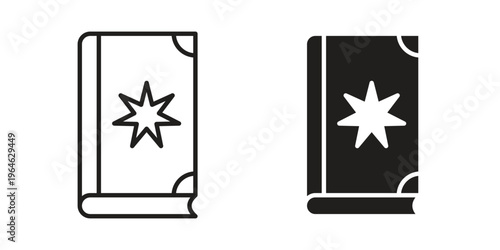 Tanakh book icons vector silhouette set. thin line icon pack.