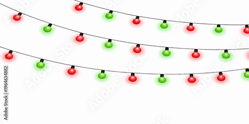 Christmas tree decorated with colorful 3D molecular ornaments on white background