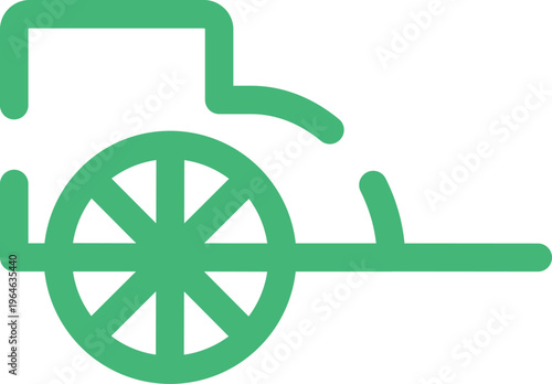 Minimalistic Rounded Stroke Carriage Icon