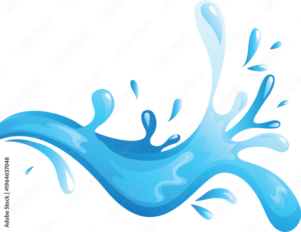 Fototapeta premium water splash isolated on white