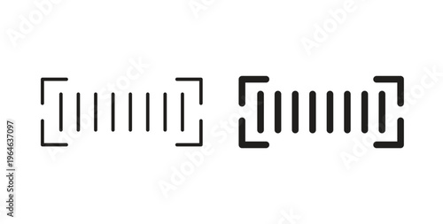 Barcode read icons linear icon. Line with Editable stroke. monochrome icon