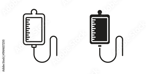 Blood transfusion icons linear icon. Line with Editable stroke. monochrome icon