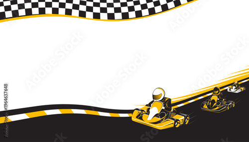 Go kart racing game competition. Karting tournament