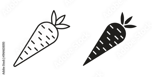 Carrot icons linear icon. Line with Editable stroke. monochrome icon