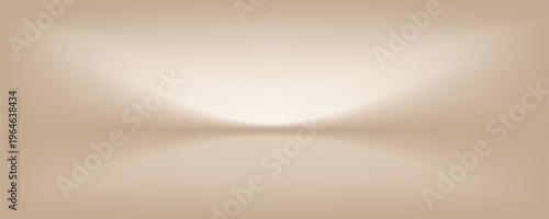 Empty Beige studio room background. Abstract studio room platform design. Use for product display presentation, cosmetic display mockup, showcase, media banner, etc. Vector illustration.