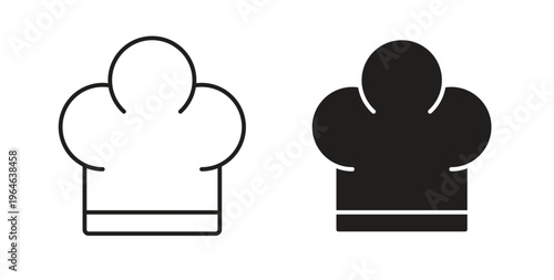 Chef hat icons linear icon. Line with Editable stroke. monochrome icon