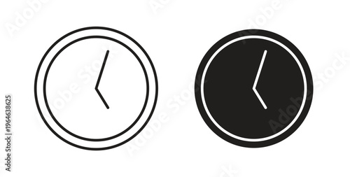 Clock icons linear icon. Line with Editable stroke. monochrome icon