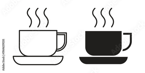 Coffee icons linear icon. Line with Editable stroke. monochrome icon