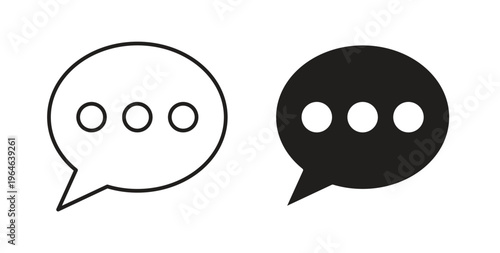 Comment icons linear icon. Line with Editable stroke. monochrome icon