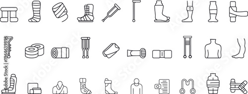 Line of various prosthetic limbs and medical devices