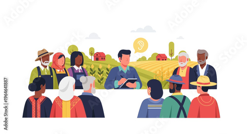 Rural Community Engagement: Farmers and Local Residents Giving Feedback for Agricultural Development and Sustainability