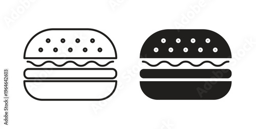 Hamburger icons linear icon. Line with Editable stroke. monochrome icon