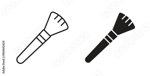 Makeup brush icons linear icon. Line with Editable stroke. monochrome icon