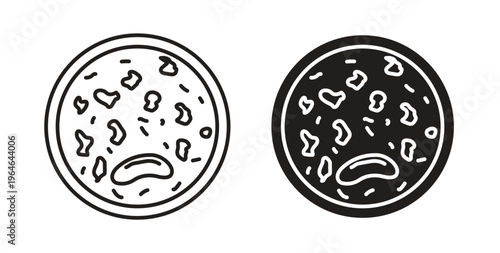 Microorganism icons linear icon. Line with Editable stroke. monochrome icon