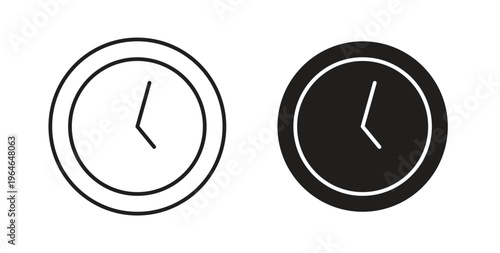 Time clock icons linear icon. Line with Editable stroke. monochrome icon