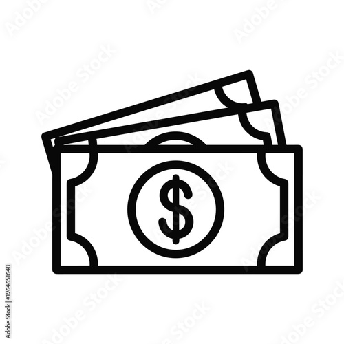 Two folded banknotes with dollar symbol prominently displayed, emphasizing financial themes and currency representation