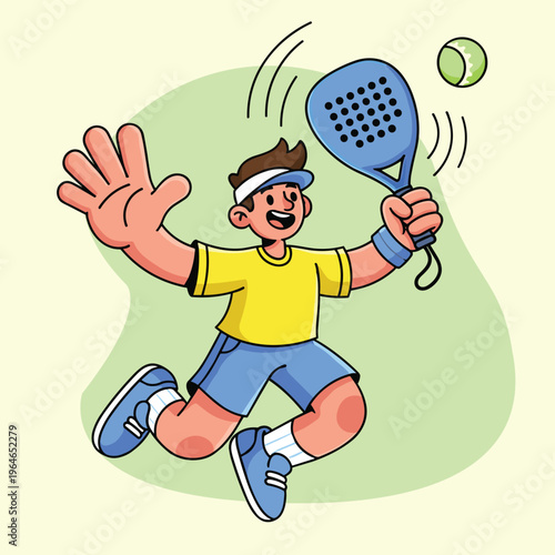boy playing padel