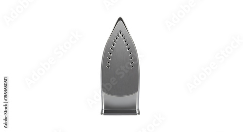 Modern White and Black Steam Iron with Non-Stick Soleplate. Electric household clothes iron appliance.