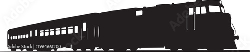 Train, locomotive, rail, transportation, silhouette, vector graphic