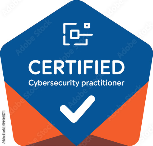 Foto Certified Cybersecurity Practitioner Badge Icon for Professional Certification a