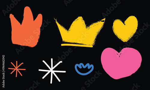 Four distinct skulls of different mammals displayed in a dark background. isolated on white background, Vector