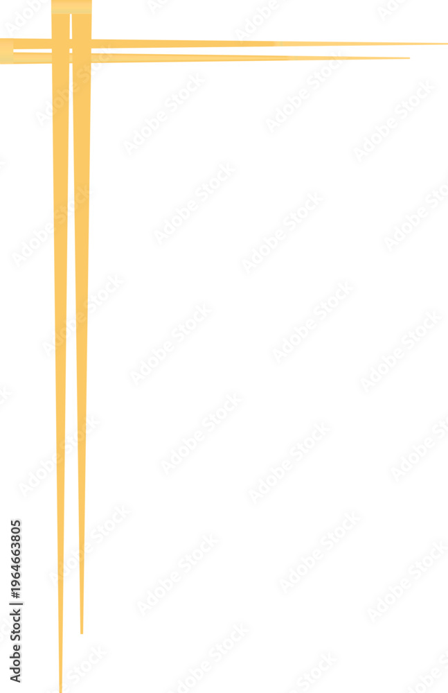 Obraz premium Yellow Line Corner Border frame Elements Design Decoration