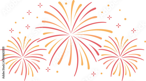 Colorful fireworks burst background with glowing sparks 1