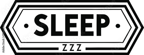 Bold sleep zzz typography with thick letters