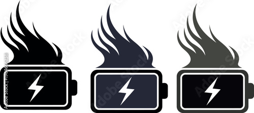 This vector illustration features a burning candle flame and a fire exit sign symbol designed with artistic light for a festive holiday celebration