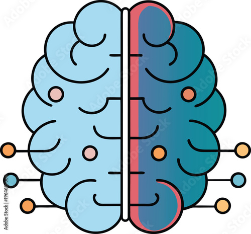 abstract brain hemisphere neural connection