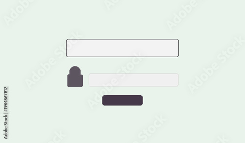 Password Protection Login Security Flat Vector Illustration